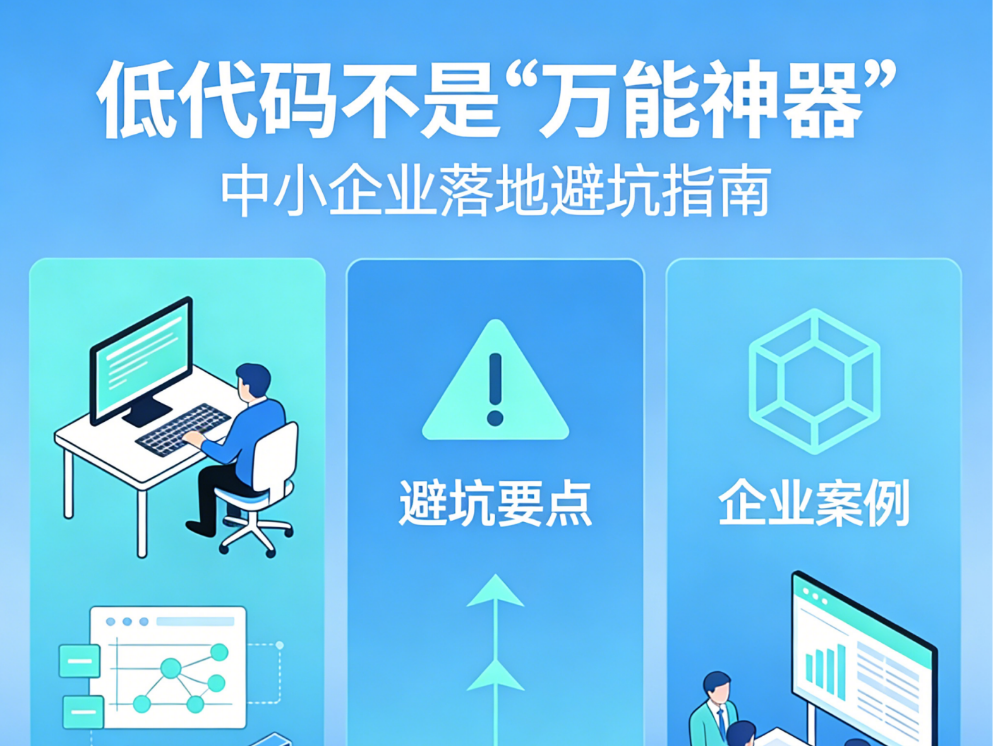 別再被忽悠了！低代碼不是“萬能神器”，中小企業(yè)落地避坑指南